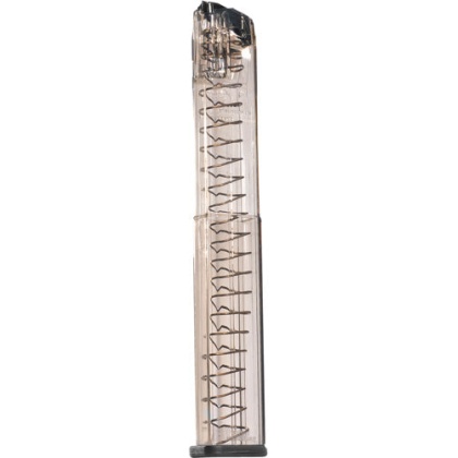 Ets Magazine Glock 18 9mm 40rd - Translucent Fits 17-19-26-34