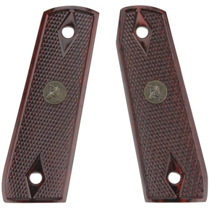 Pachmayr Laminated Wood Grips - Ruger 22-45 Rosewood Checker<