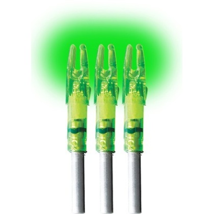 Lumenok Lighted Nock - Gt-series Green 3pk