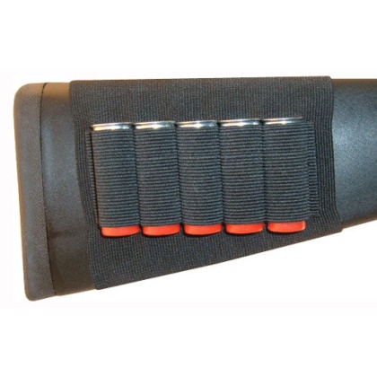 Grovtec Shotgun Shell Holder - Buttstock Sleeve Open Style Bk