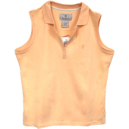 Bg Women's Sleeveless Polo - X-large Peach<