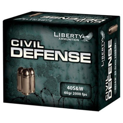 Liberty Ammo Civil Defense - .40sw 60gr. Hp 20-pack