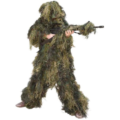 Red Rock 5 Piece Ghillie Suit - Woodland Youth Medium