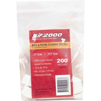 Slip 2000 Cleaning Patches - Square .17-.177 .75