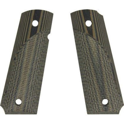 Pachmayr Dominator G10 Grips - For 1911 Green-black Checkered