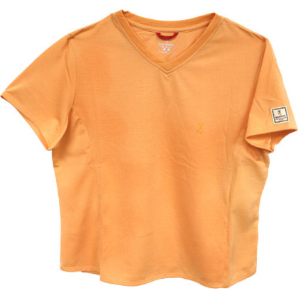 Bg Women\'s Ss V-neck Perfrmnce - T-shirt Large Melon<