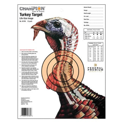Champion Life Size Turkey Trgt - Paper 12-pk.